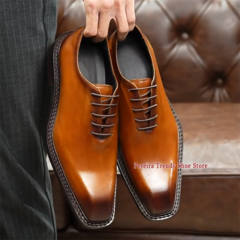 Men'S Grooming Oxford - Мужские деловые туфли с квадратным носком