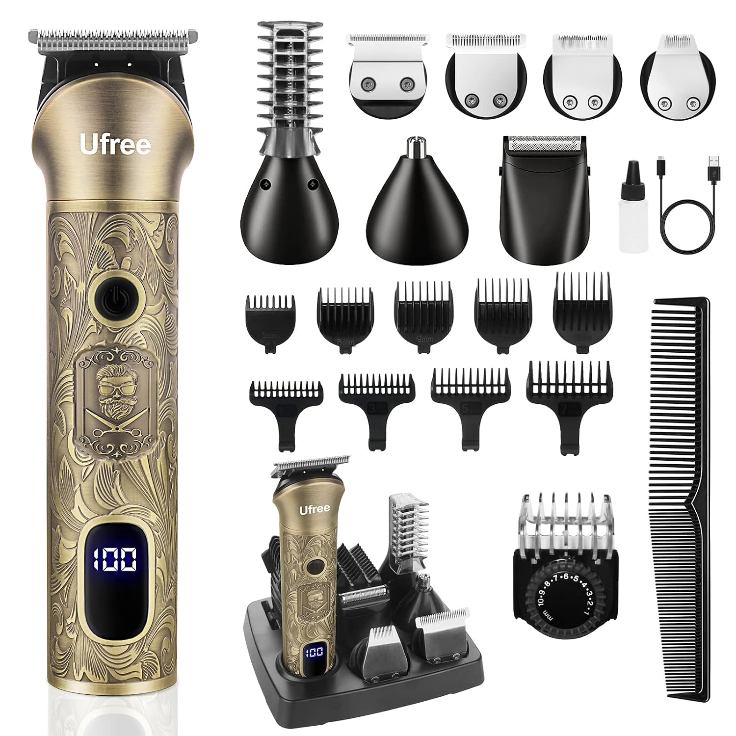 Men'S Grooming Products Kit - Триммер для бороды 7-в-1, электрическая бритва
