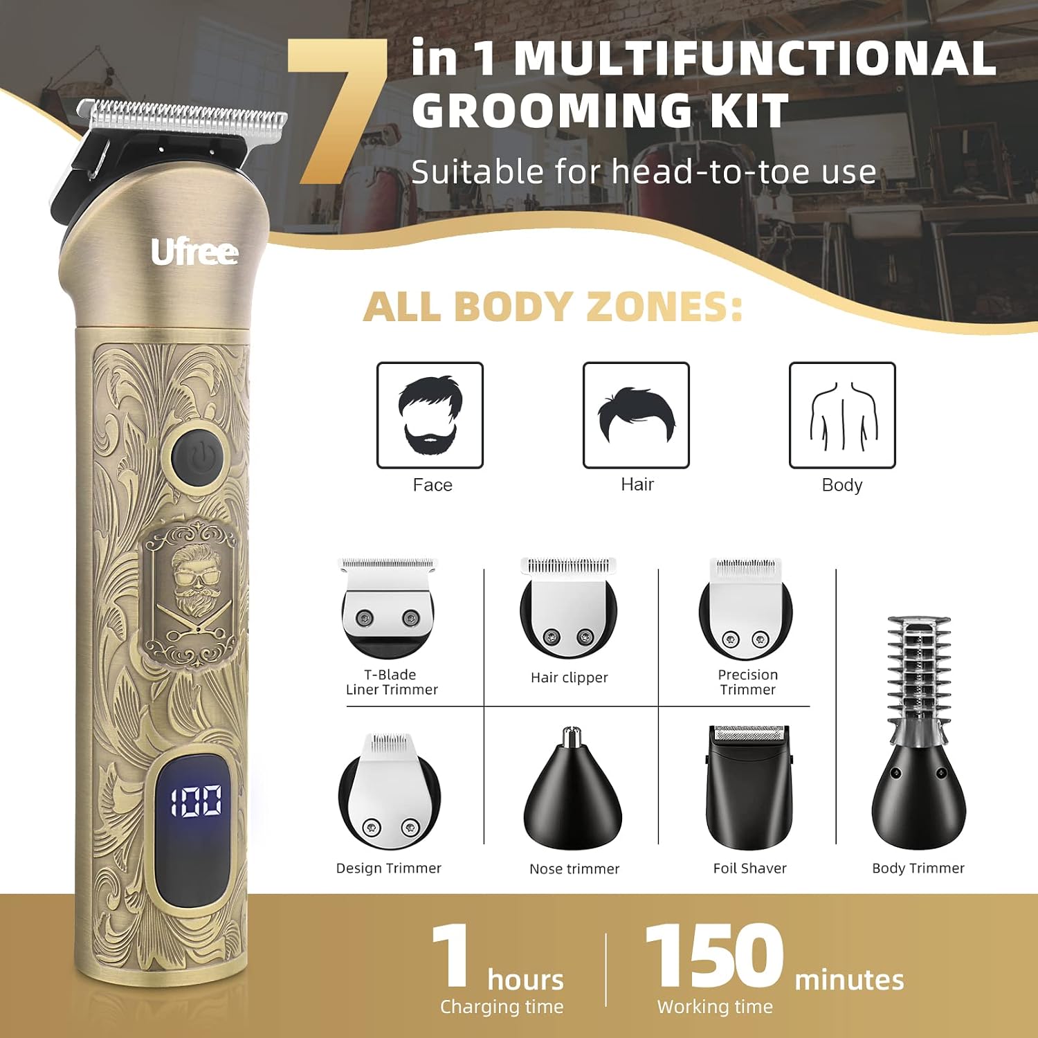 Триммер для бороды 7-в-1, элек – обзор и цена Men'S Grooming Products Kit